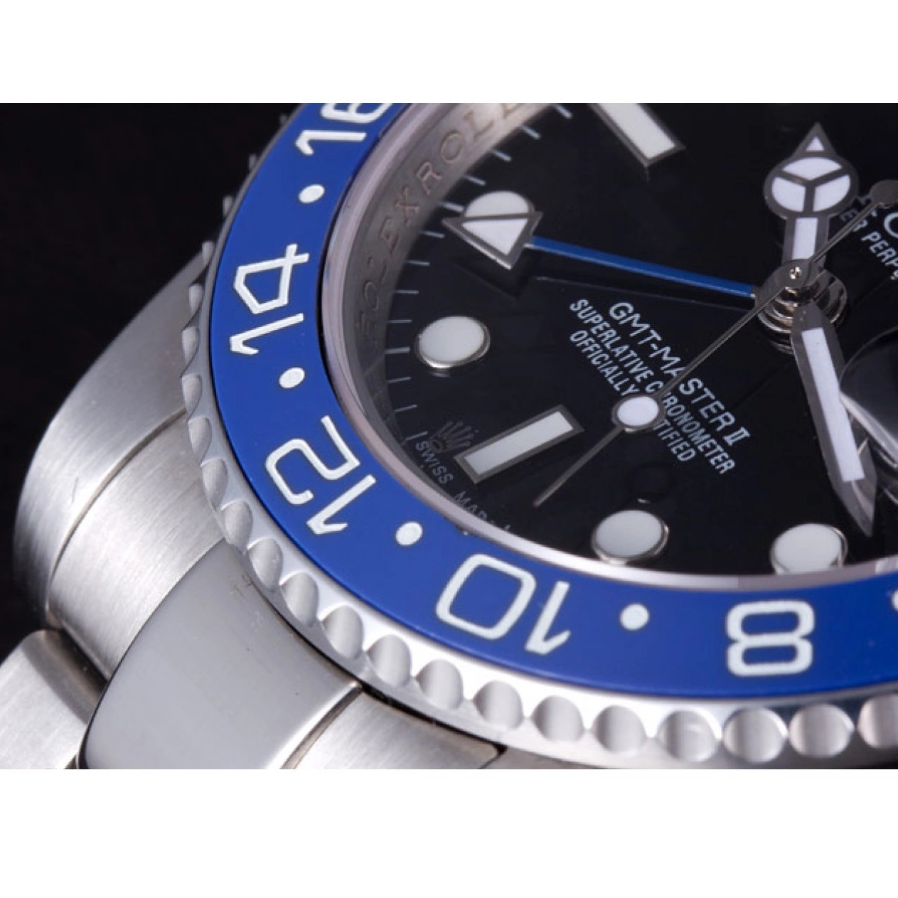 Aaa replica watch BLUE 2013 621393 Rolex rl431 BLACK MASTER GMT II BEZEL 0803
